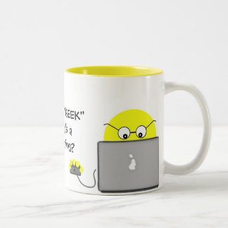 Bicolor Taza del ordenador de la tecnología del friki