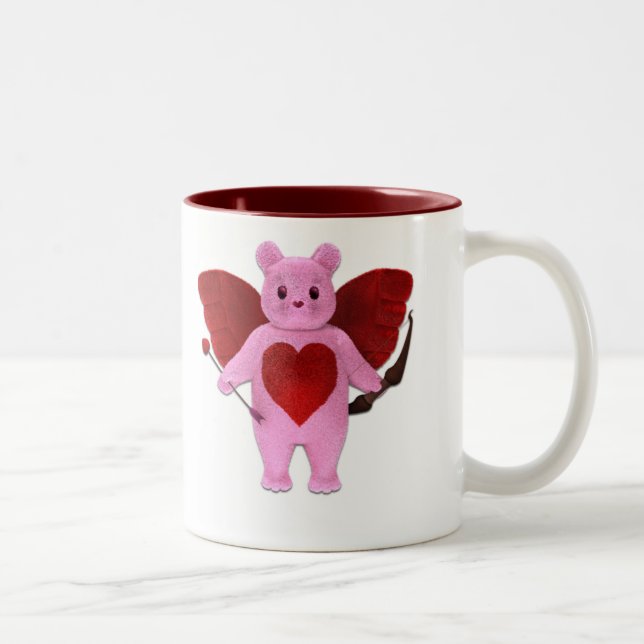 Bicolor Taza del oso del Cupid (Derecha)