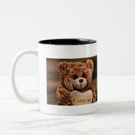 Bicolor Taza del Oso del Día de San Valentín