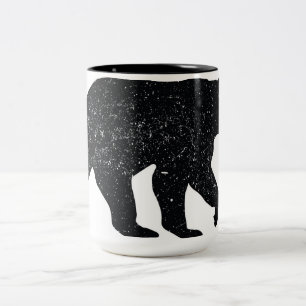 Bicolor Taza del oso del Grunge