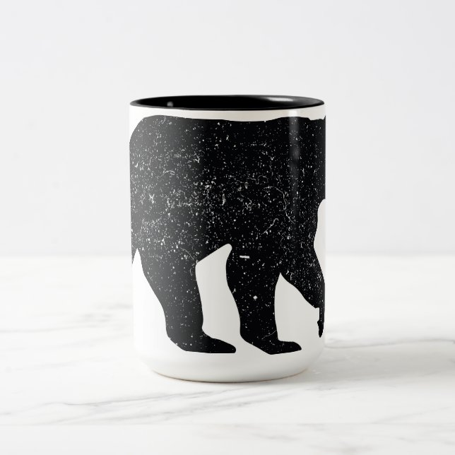 Bicolor Taza del oso del Grunge (Centro)