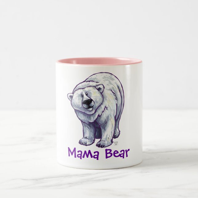 Bicolor Taza del oso polar de mamá Bear (Centro)
