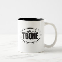 Taza del oval-pegatina del Trombone