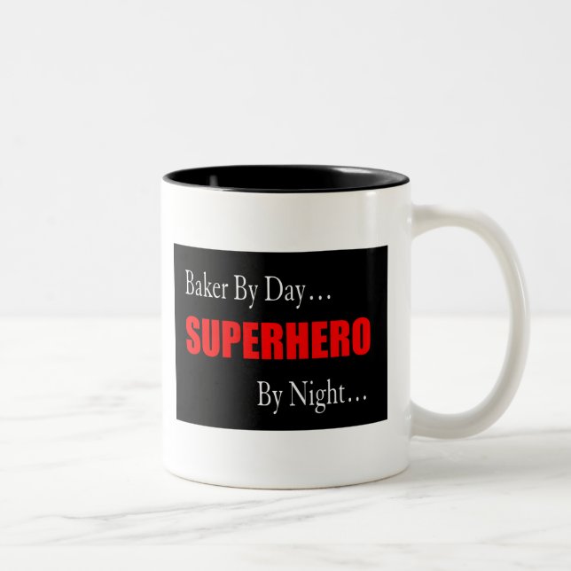 Bicolor Taza del panadero del super héroe (Derecha)