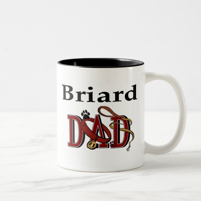 Bicolor Taza del papá de Briard (Derecha)