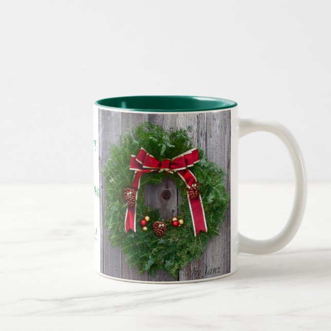 Bicolor Taza del papá de las Felices Navidad (Derecha)