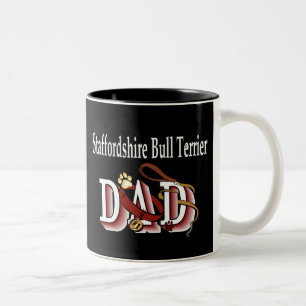 Bicolor Taza del papá de Staffordshire bull terrier