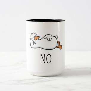 Bicolor Taza del pato divertido   Taza de café del adorabl