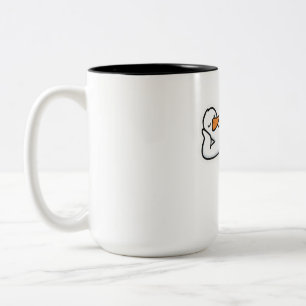 Bicolor Taza del pato divertido   Taza de café del adorabl