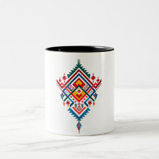 Bicolor Taza del patrimonio amazig - Berber marroquí tradi