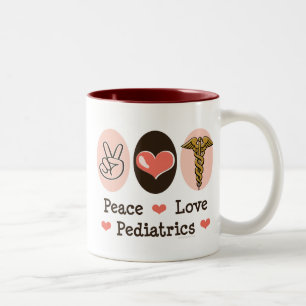 Bicolor Taza del pediatra de la pediatría del amor de la