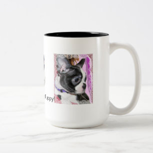 Bicolor Taza del "pequeño perrito bonito"