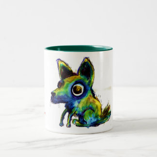 Bicolor Taza del perrito