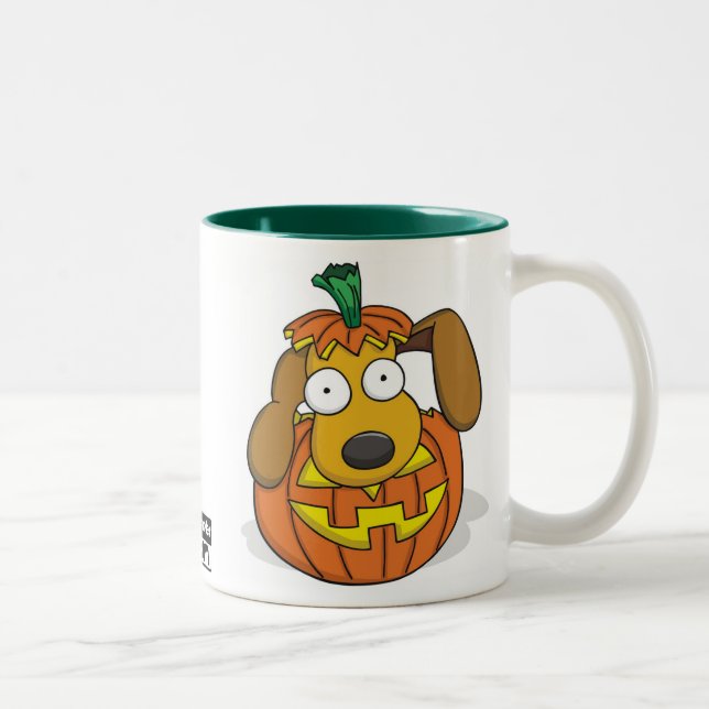 Bicolor Taza del perrito de Halloween (Derecha)