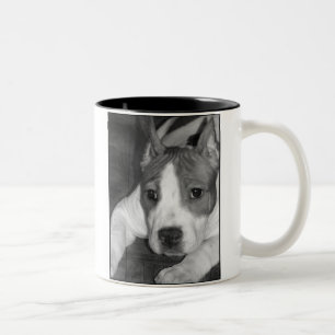 Bicolor Taza del perrito de Pitbull