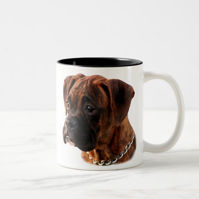 Bicolor Taza del perrito del boxeador (Derecha)