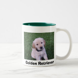 Bicolor Taza del perrito del golden retriever
