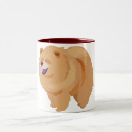 Bicolor Taza del perro chino de perro chino