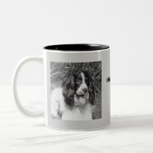 Bicolor Taza del perro de aguas de saltador inglés