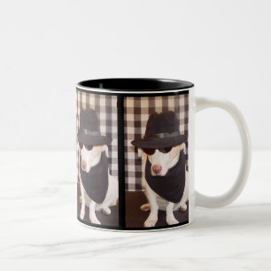Bicolor Taza del perro de los azules