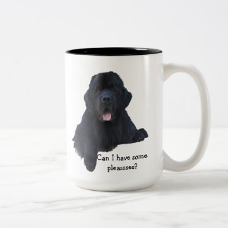 Bicolor Taza del perro de Terranova