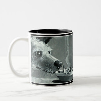 Bicolor Taza del perro el oler del extremo del ACD