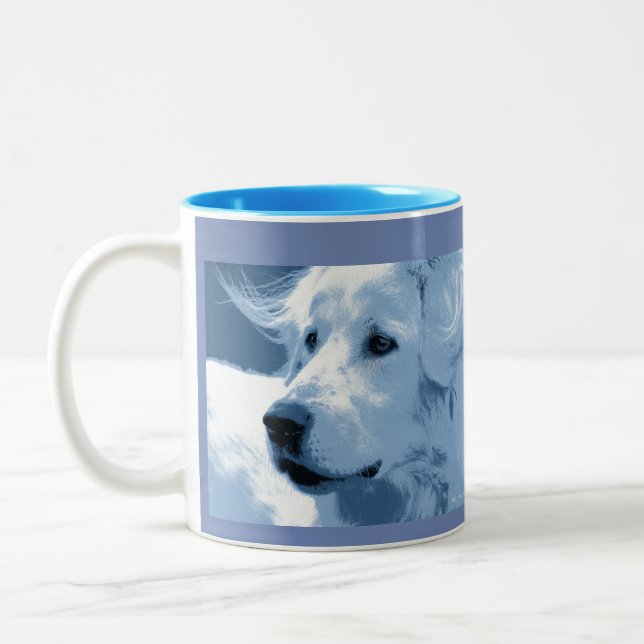 Bicolor Taza del perro pastor de Maremma (Izquierda)