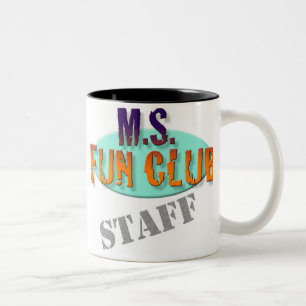 Bicolor Taza del personal del club de la diversión del ms
