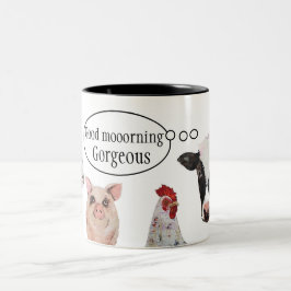 Bicolor Taza del personalizar de los animales del campo