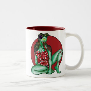 Bicolor Taza del Pin-Para arriba del zombi