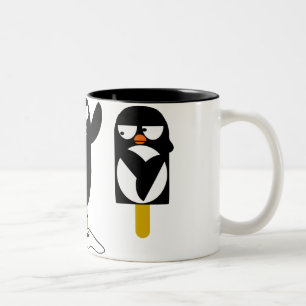Bicolor taza del pingüino