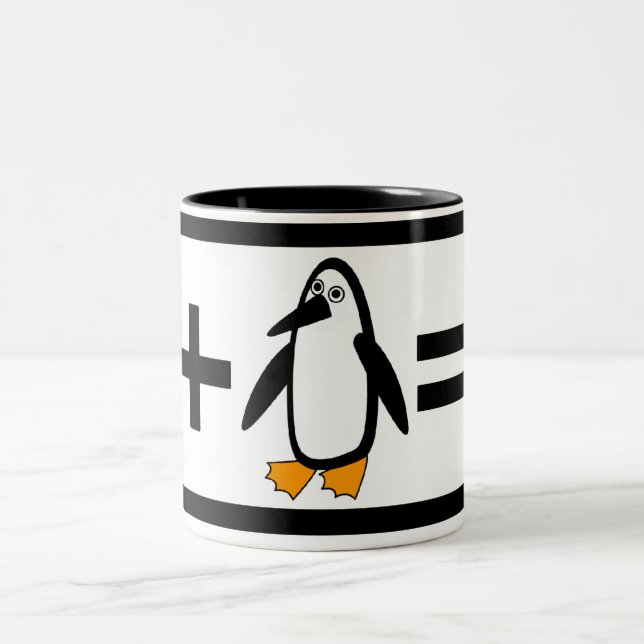 Bicolor Taza del pingüino de Ninja (Centro)