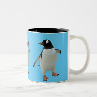 Bicolor Taza del pingüino del baile