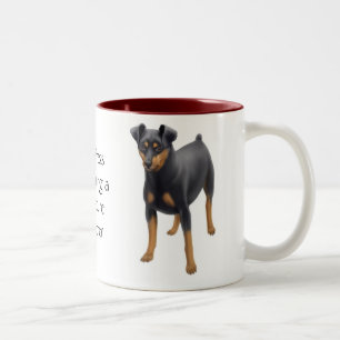 Bicolor Taza del Pinscher miniatura