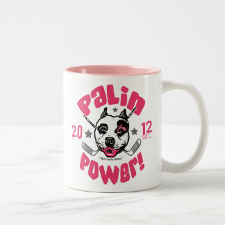 Bicolor Taza del pitbull 2012 del poder de Palin