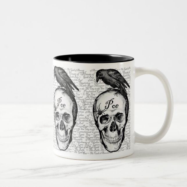 Bicolor Taza del Poe del cuervo (Derecha)