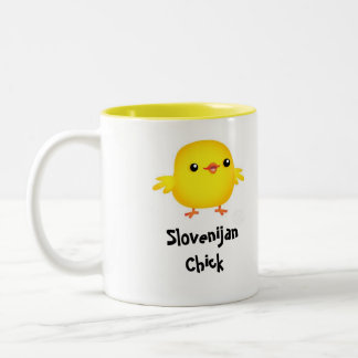 Bicolor Taza del polluelo de Slovenijan