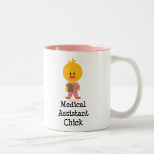 Bicolor Taza del polluelo del auxiliar médico