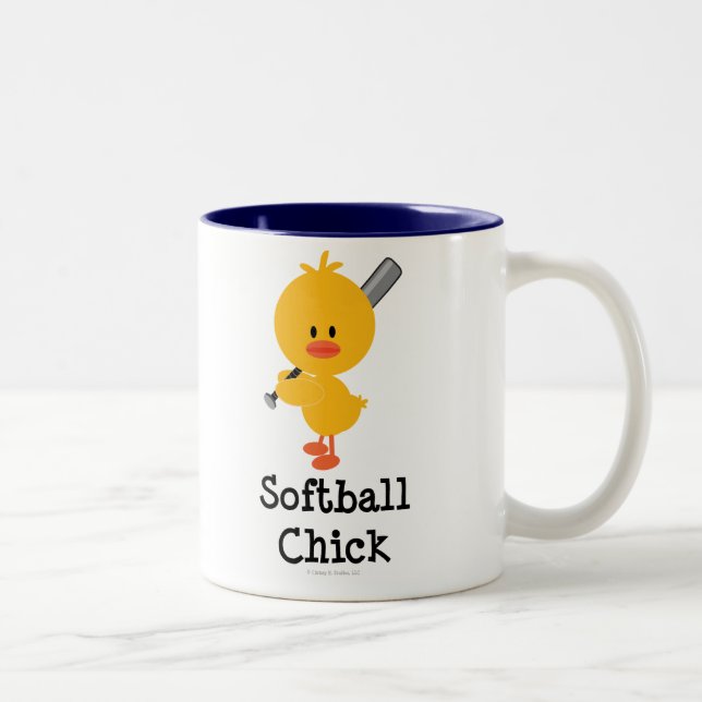 Bicolor Taza del polluelo del softball (Derecha)