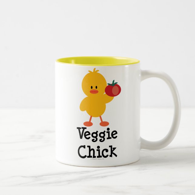 Bicolor Taza del polluelo del Veggie (Derecha)