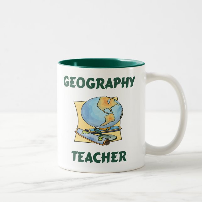 Bicolor Taza del profesor de la geografía (Derecha)