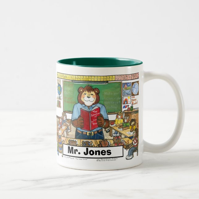 Bicolor Taza del profesor - personalizada (Derecha)