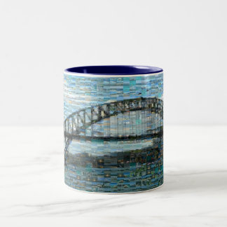Bicolor Taza del puente de puerto de Sydney (mosaico)