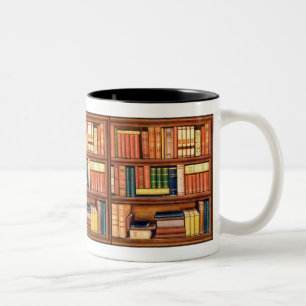 Bicolor Taza del ratón de biblioteca de la biblioteca de