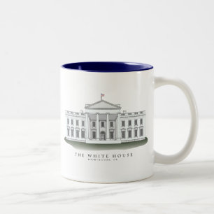 Bicolor Taza del recuerdo de la Casa Blanca