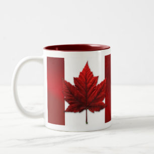 Bicolor Taza del recuerdo de la hoja de arce de Canadá de