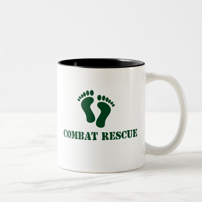 Bicolor Taza del rescate del combate (Derecha)