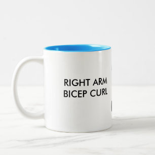 Bicolor Taza del rizo del bíceps