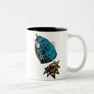 Bicolor Taza del robot tres