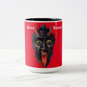 Bicolor Taza del rojo de Krampus